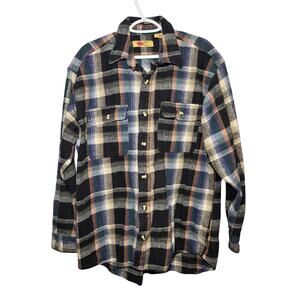 Field N‎ Forest plaid button down heavy cotton flannel mens XLT outdoors western